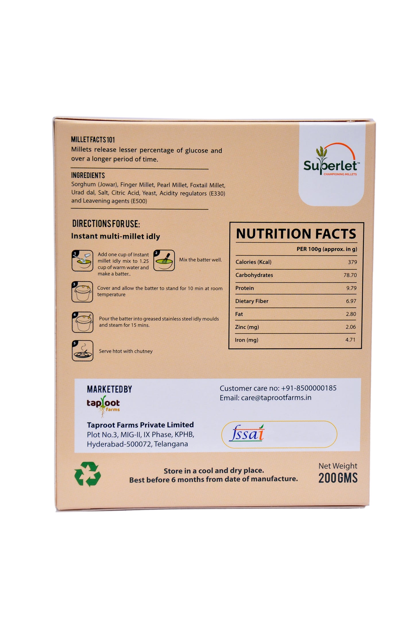 Instant Mult-millet Idly Mix - 200grams