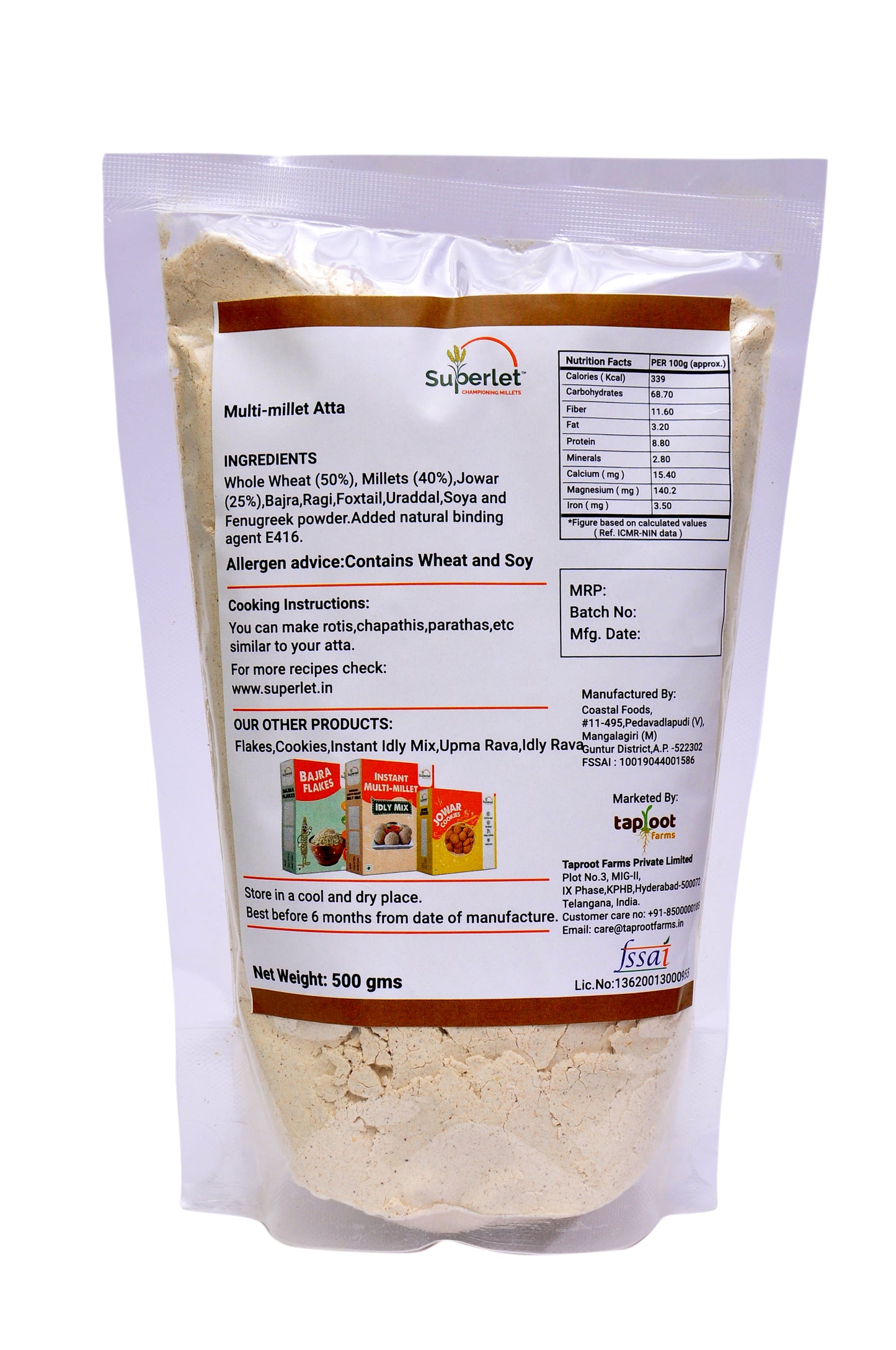 Multi-millet Atta - 500grams